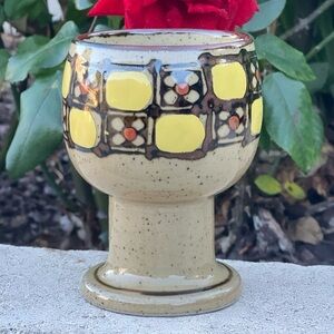 VINTAGE Stoneware goblet